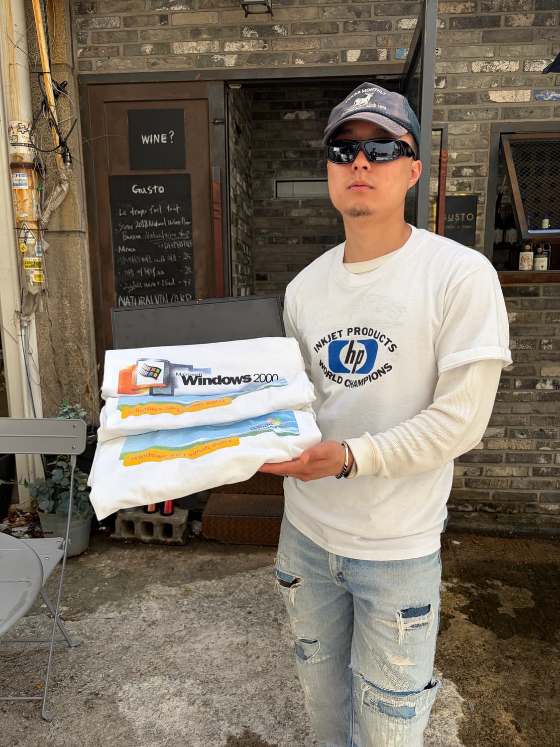 90’s HP Inkjet coporate logo single T-s 상품이미지9