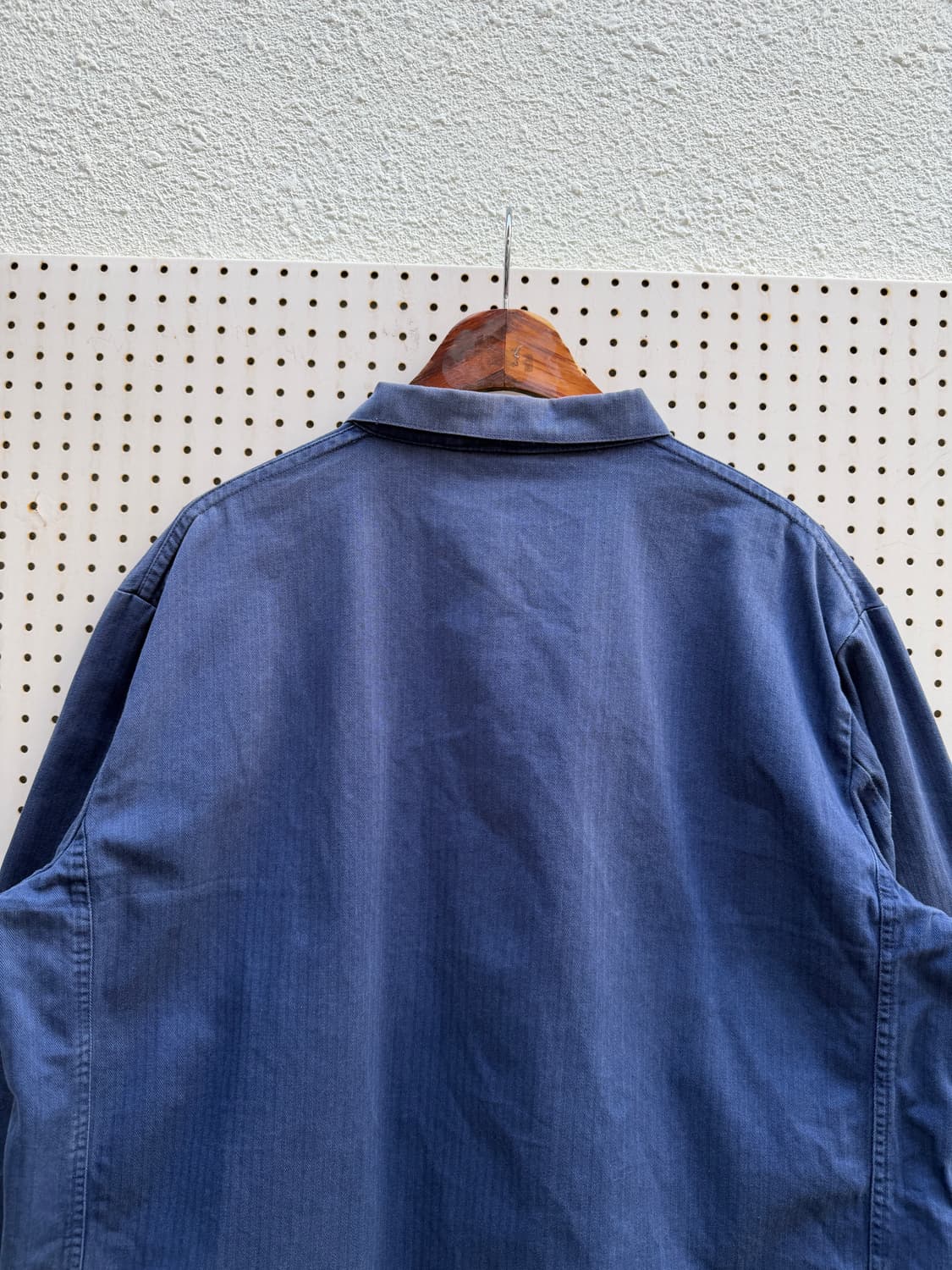 1980s FADED WASHED HBT 헤링본트윌 프렌치워크자켓 상품이미지7