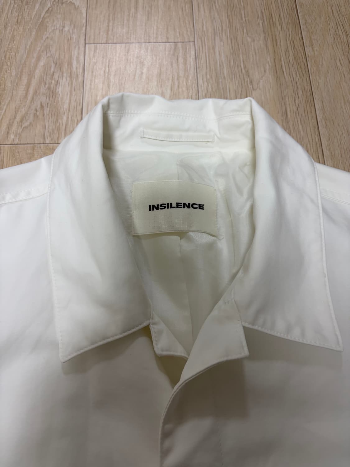 인사일런스 크롭 코튼 블루종 화이트 S 상품이미지4