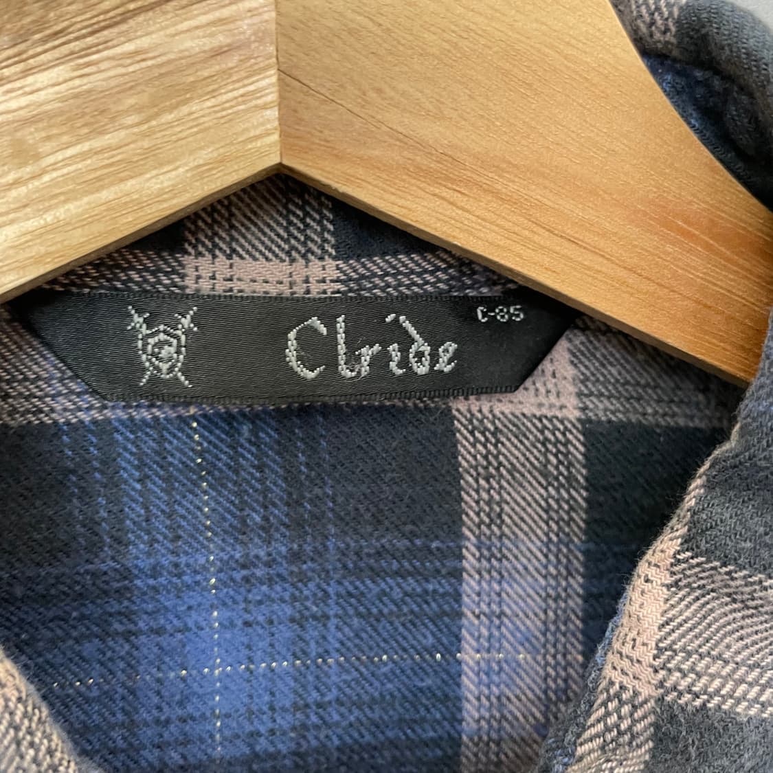 빈티지 네이비블루 체크 y2k 웨스턴 긴팔 셔츠 85 상품이미지5