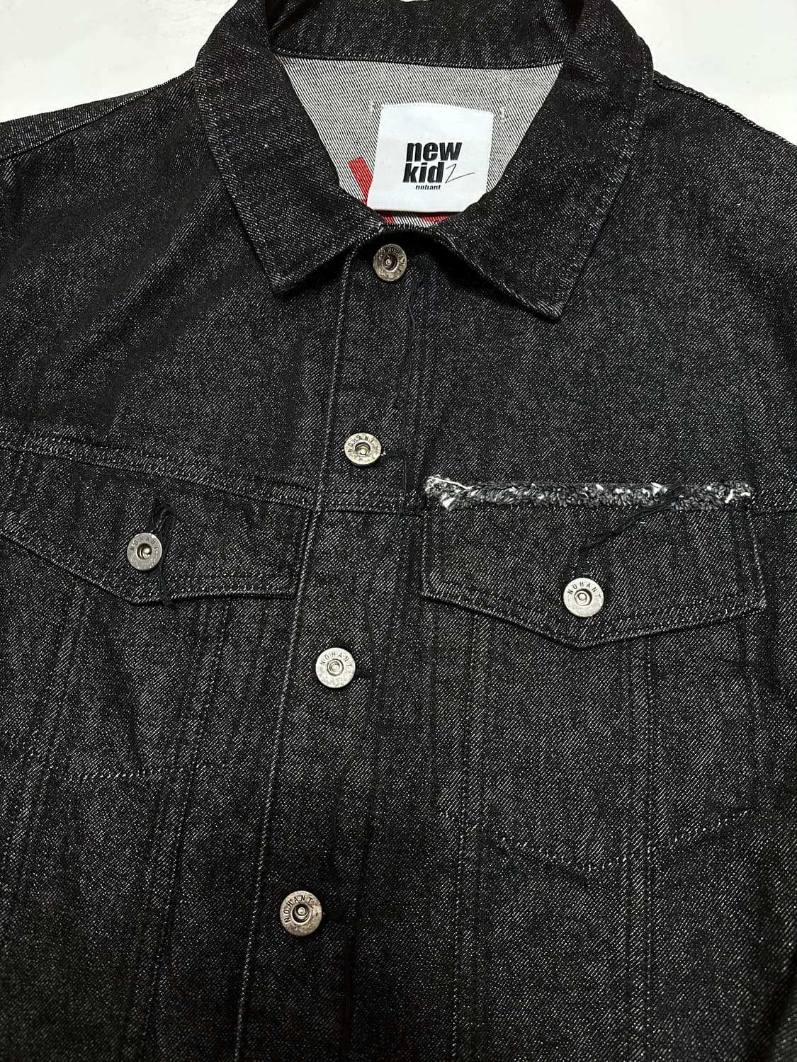 노앙 뉴키즈 흑청 데님 트러커 자켓 상품이미지4