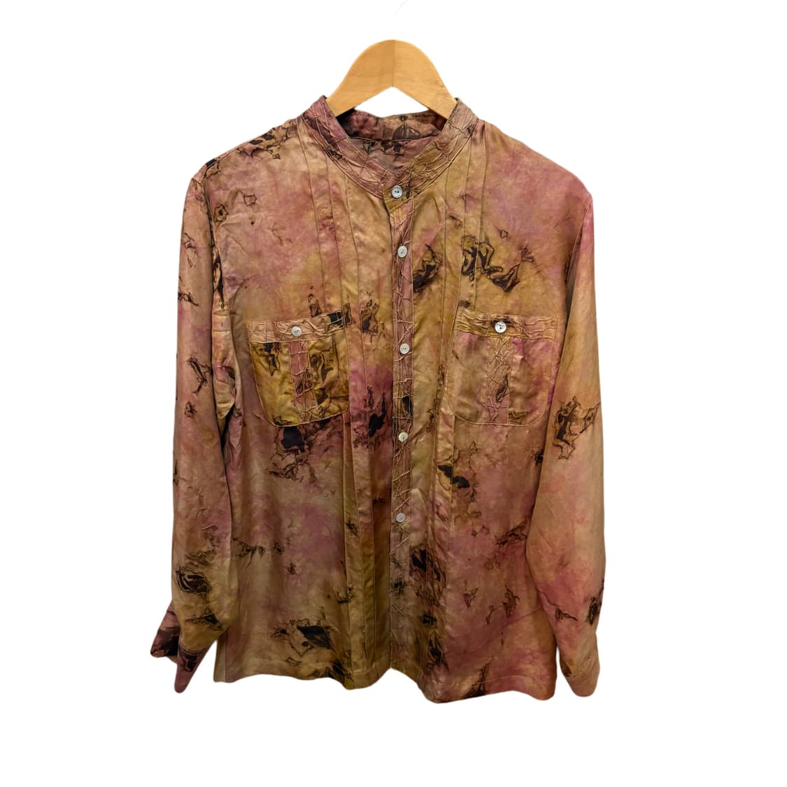 빈티지 핑크브라운 패턴 셔츠 상품이미지5