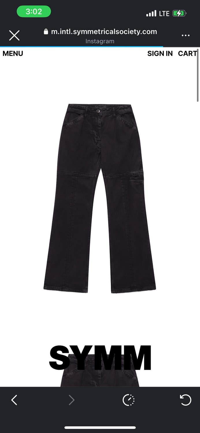 Symm Side Pocket Flared Pants (Dyed Blac 상품이미지1