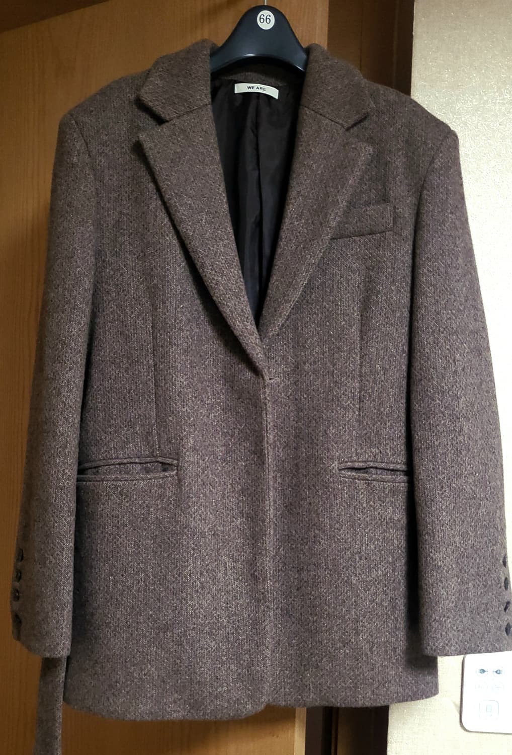 위아 러브코드유 벨트 울 자켓 상품이미지8