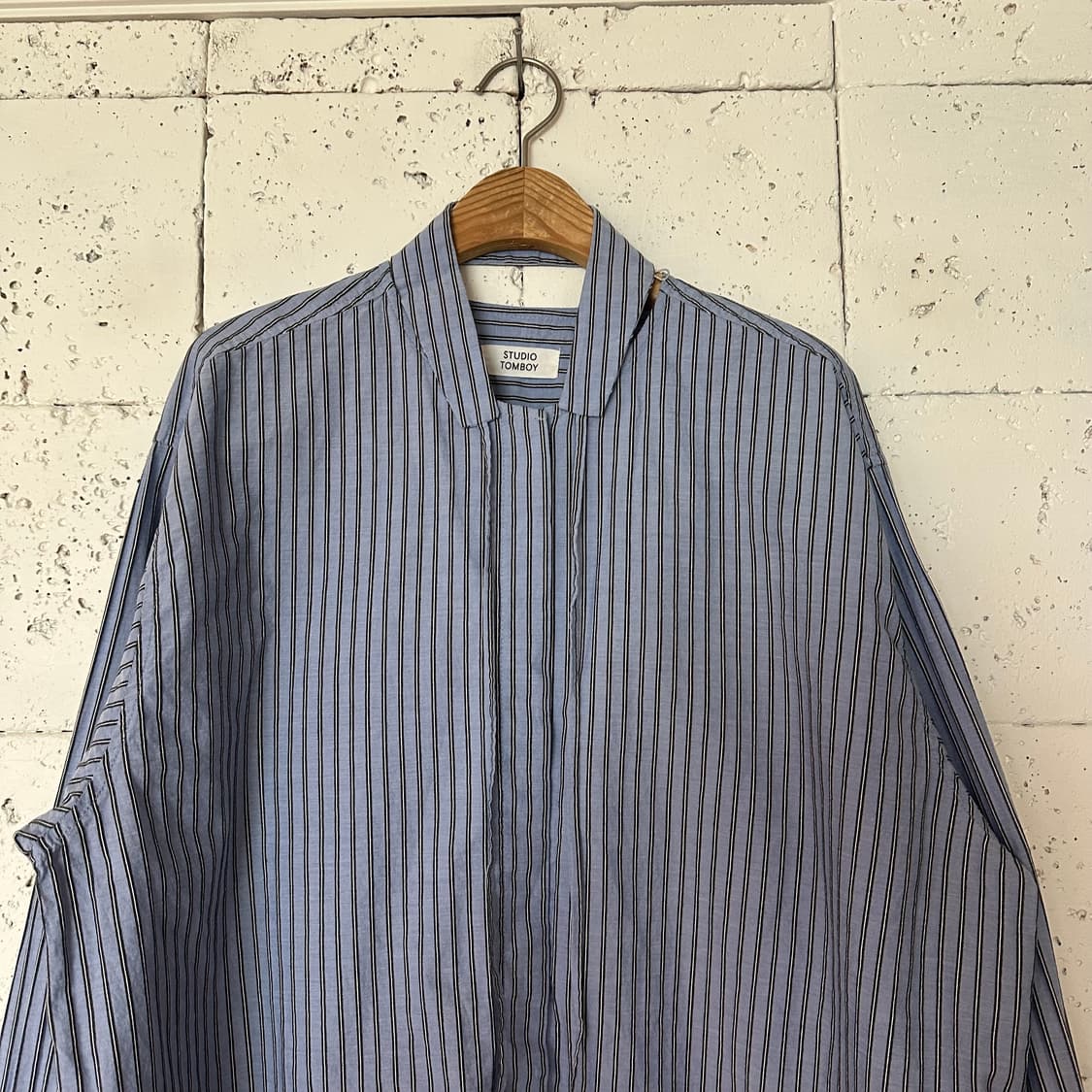 우먼free 스튜디오 톰보이 스트라이프 셔츠 상품이미지2