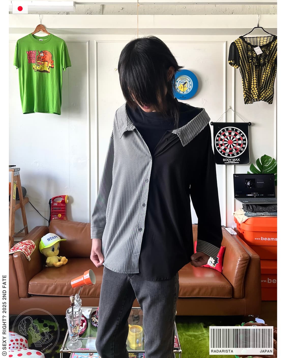 Radarista Gothic Shirt Sweat Layered Top 상품이미지1