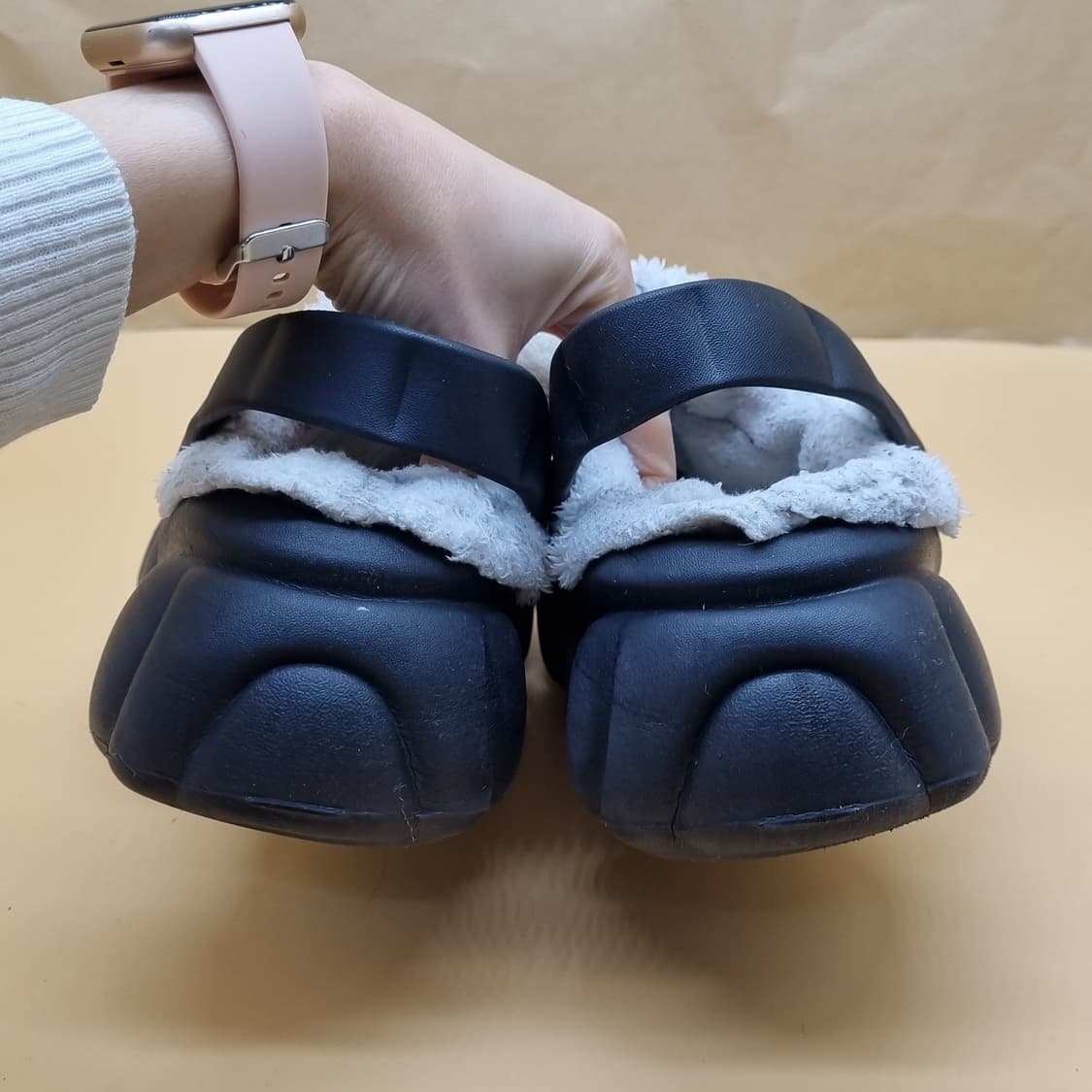 기높이 방안털 샌들245 굽5  상품이미지4