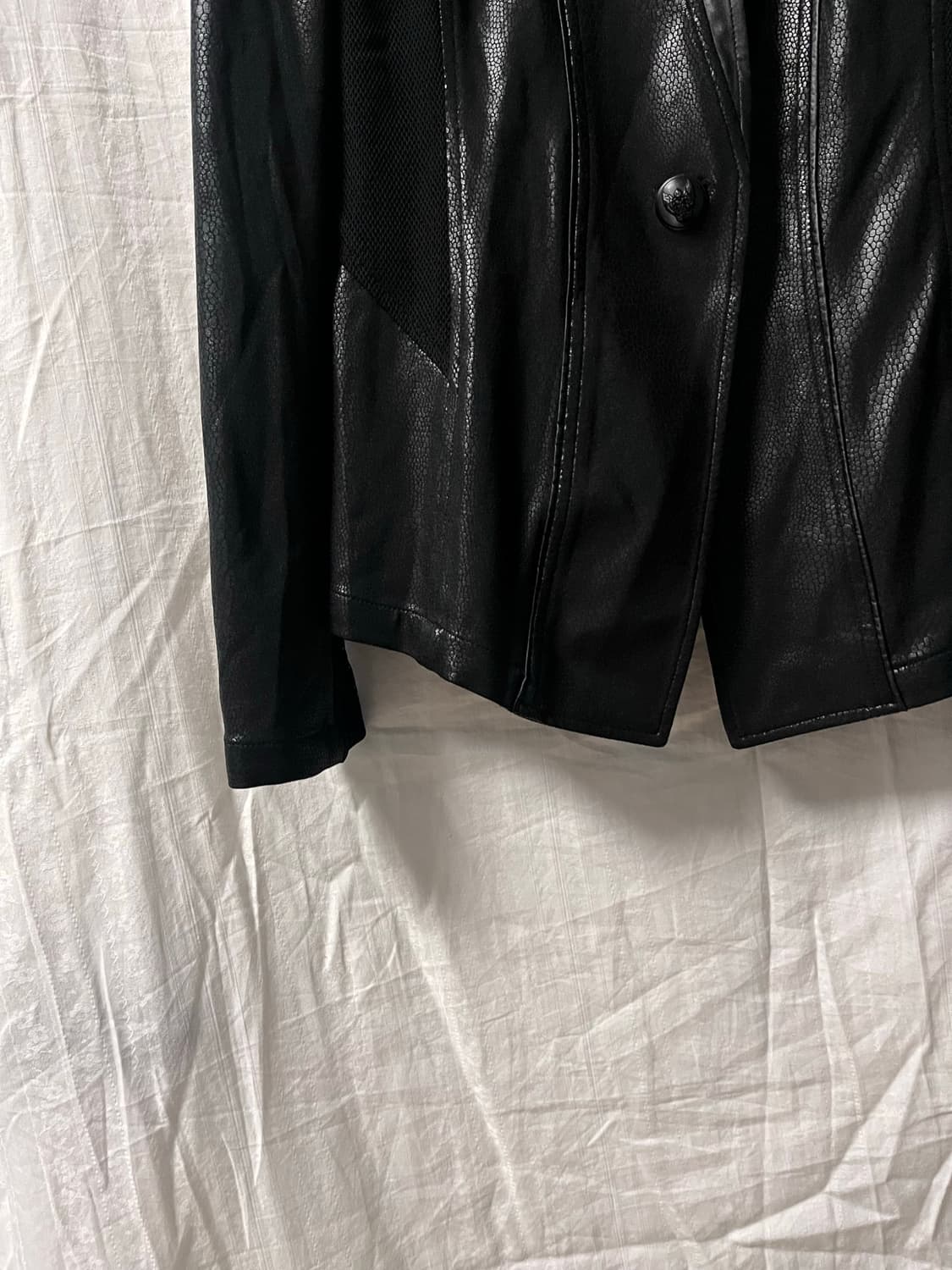 Egoist Python Sheep Leather Mix Jacket 상품이미지3