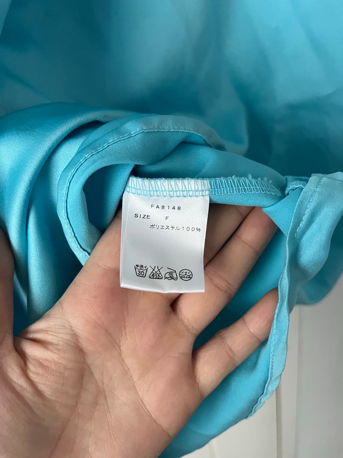 faith tokyo 하늘색 실키 셔츠 상품이미지5