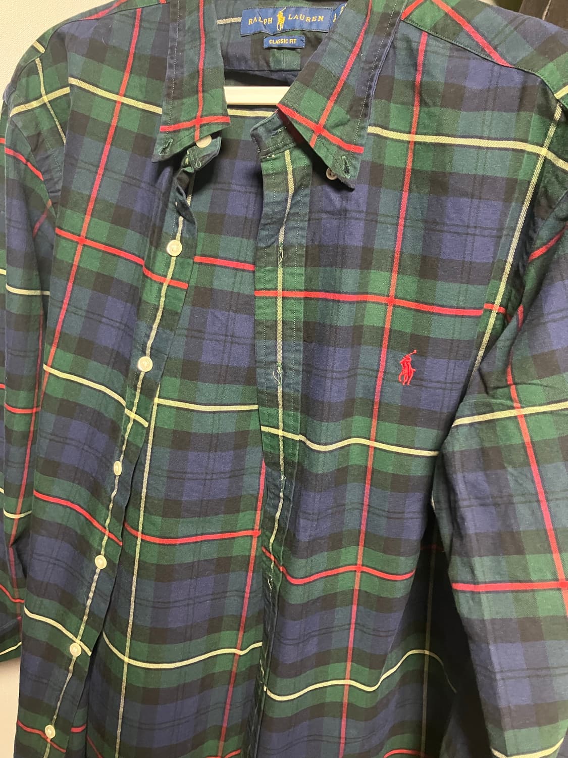 폴로 polo 체크 셔츠 L사이즈 판매 상품이미지1