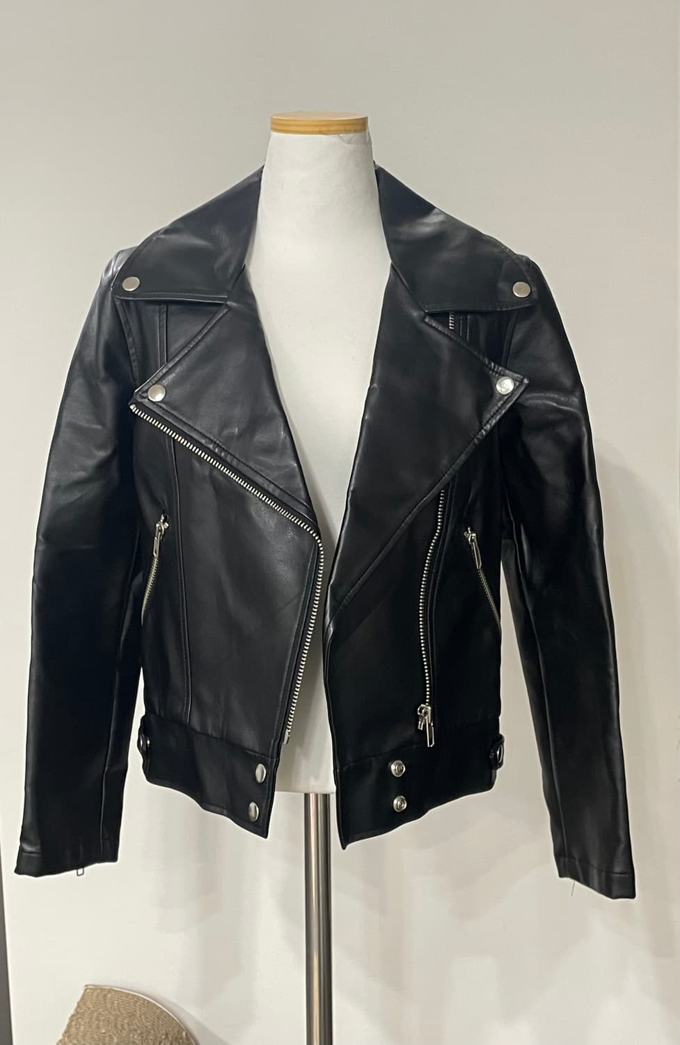 블랙 레더 퍼펙토 라이더자켓 가죽자켓 펑크 상품이미지4