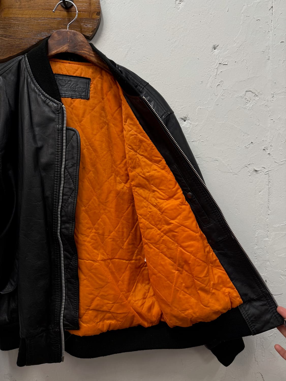 L) SubUrban Leather MA-1 Bomber Jacket 상품이미지7