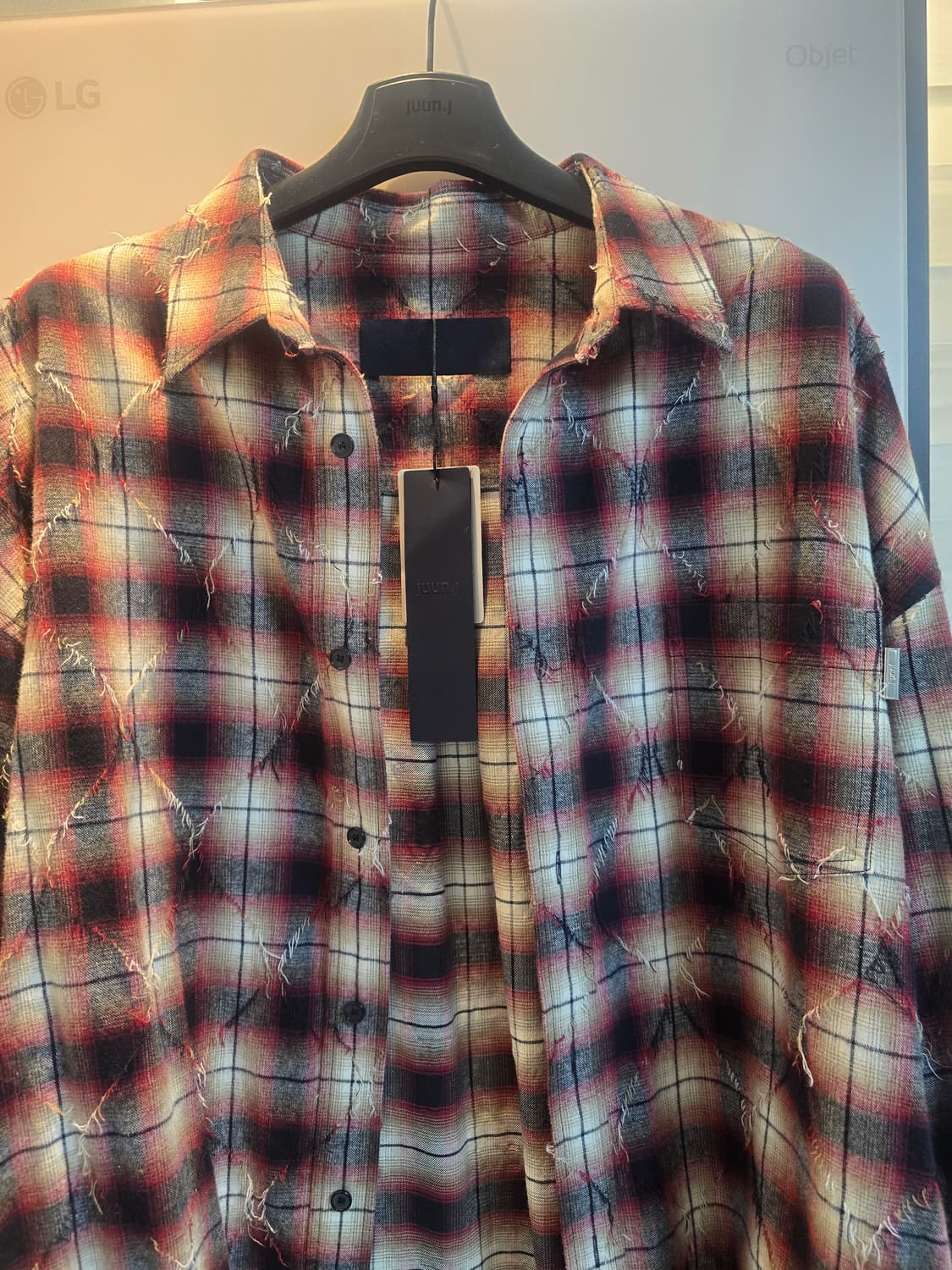 준지/25ss아가일레드셔츠/50 상품이미지1