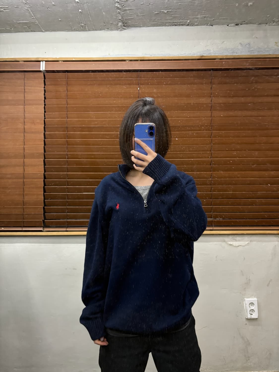 폴로 랄프로렌 코튼 반집업 니트 상품이미지1