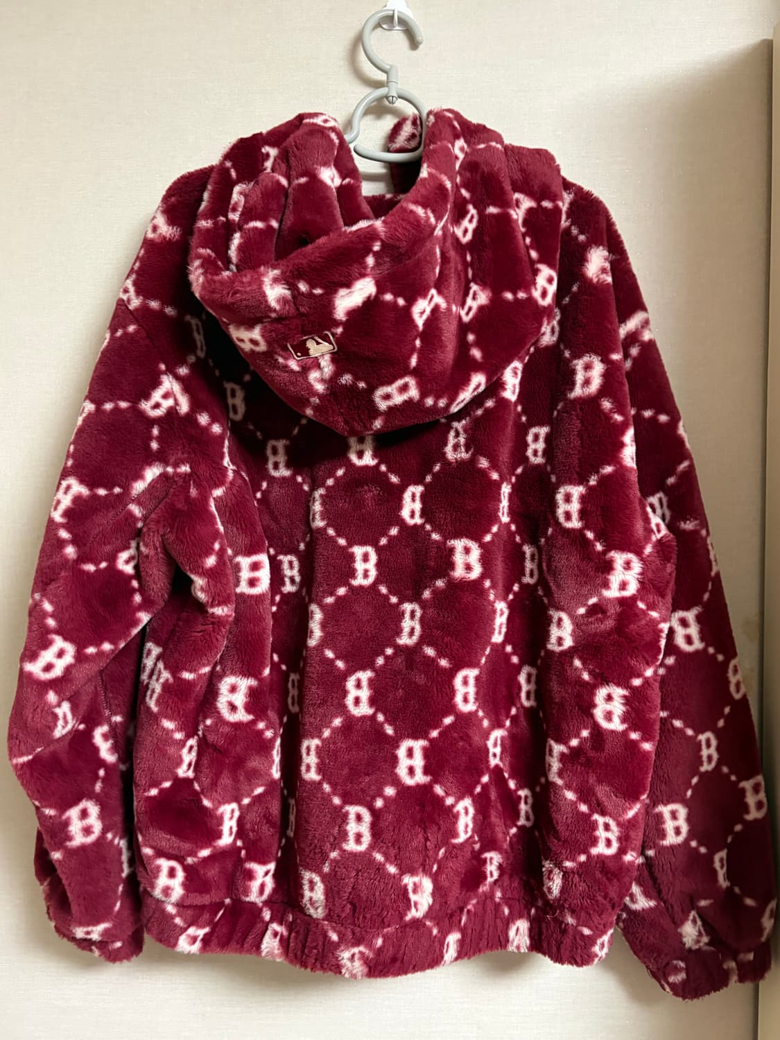 MLB 모노그램 보아 플리스 후드 점퍼(보스턴 레드삭스) L 상품이미지2