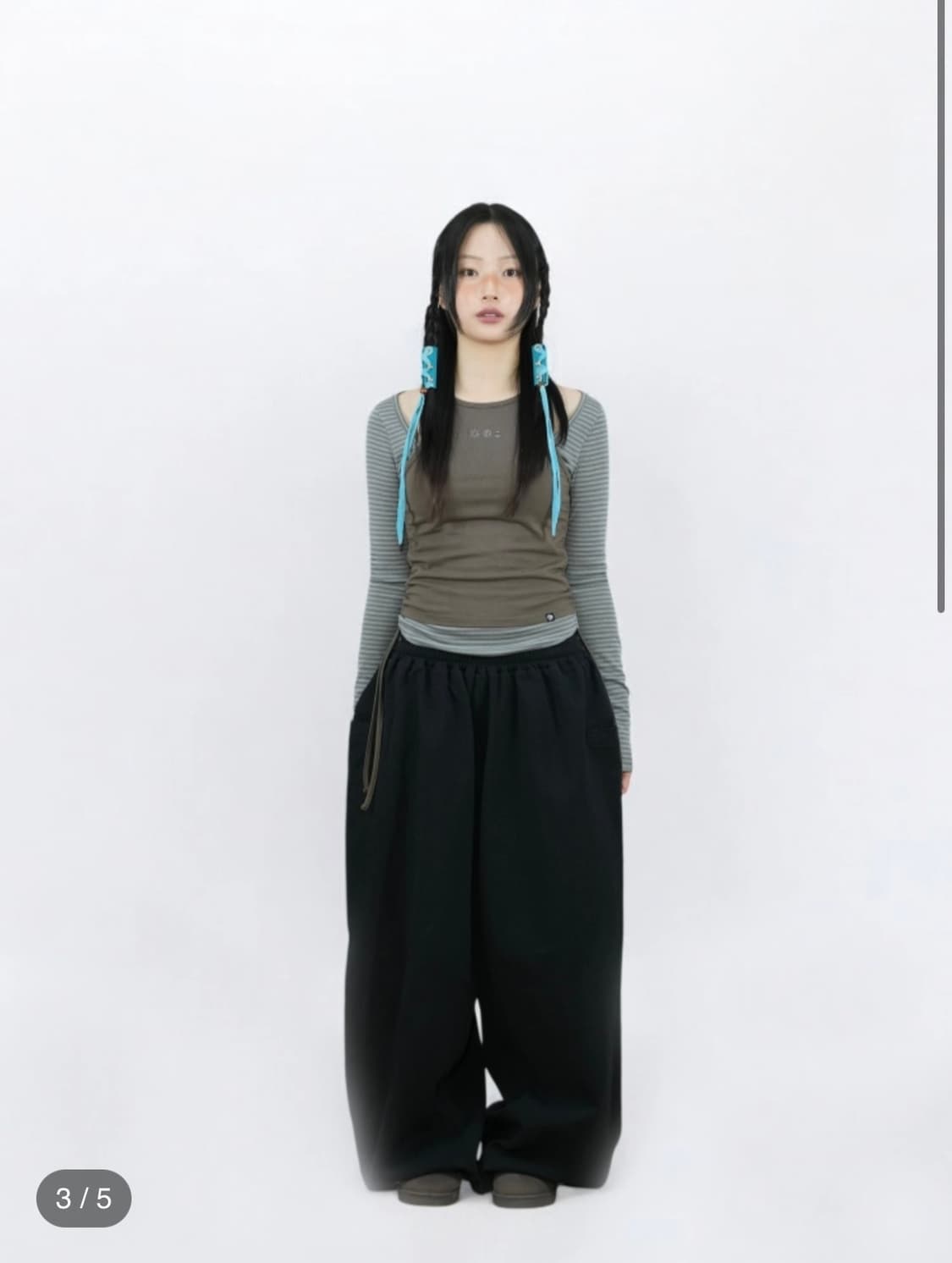 어스지구) Unisex Hanbok Pants BK F 상품이미지2