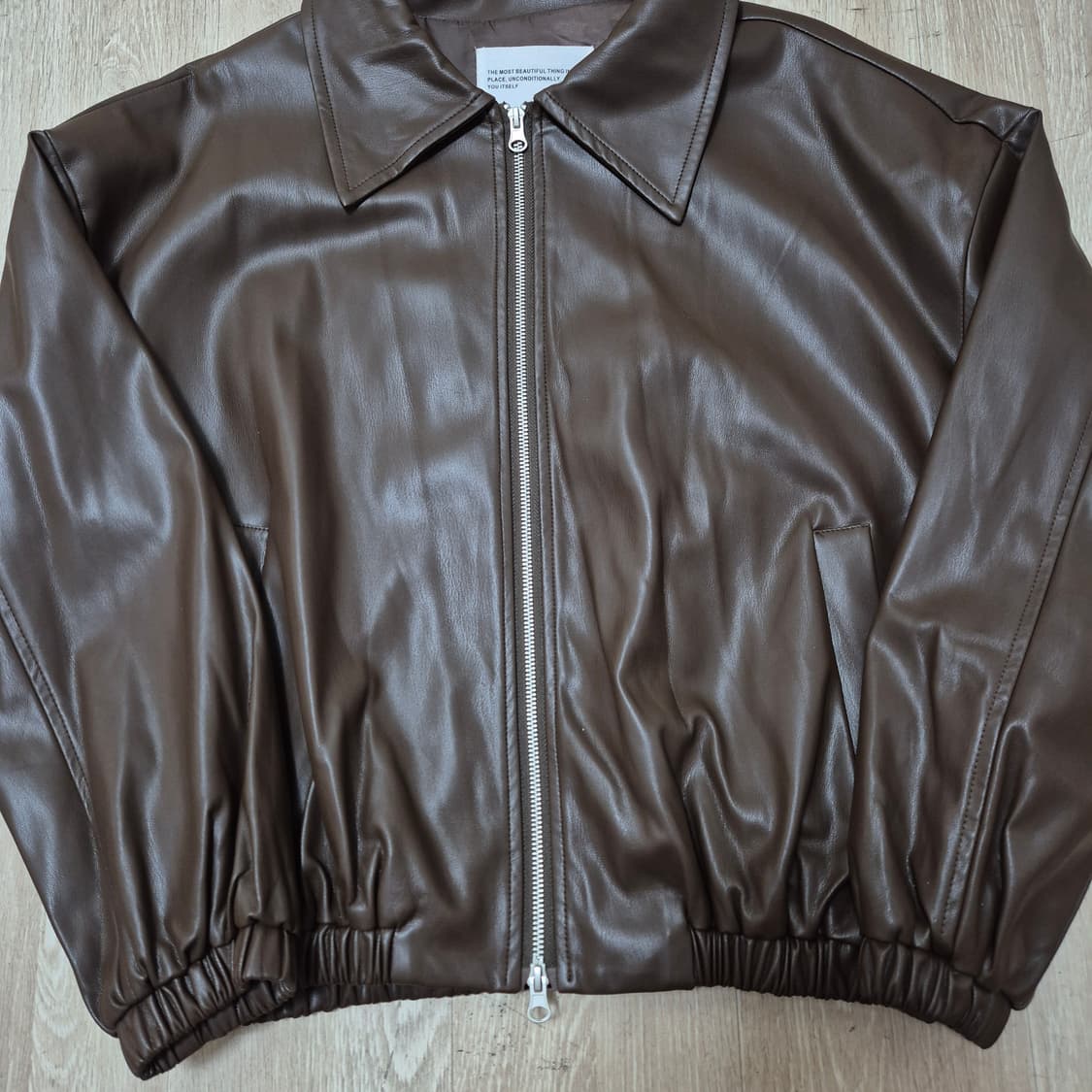 DESIGN BY KOREA 남성 카라 봄버 라이더 가죽자켓 L(100) 상품이미지3