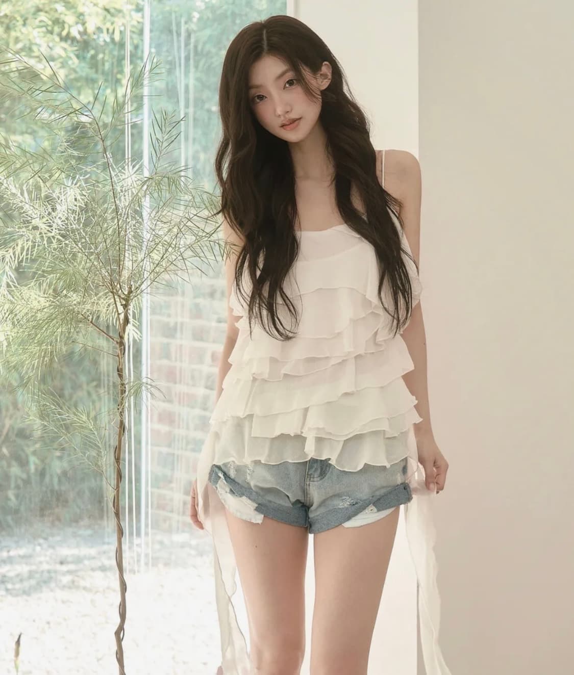 버진키스 Fairy ruffle tail blouse 새상품 상품이미지5