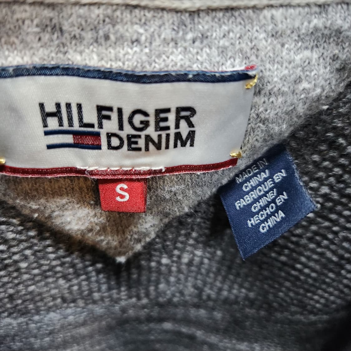 타미힐피거데님 로고 코튼 니트집업 S(S) 남여공용 상품이미지7