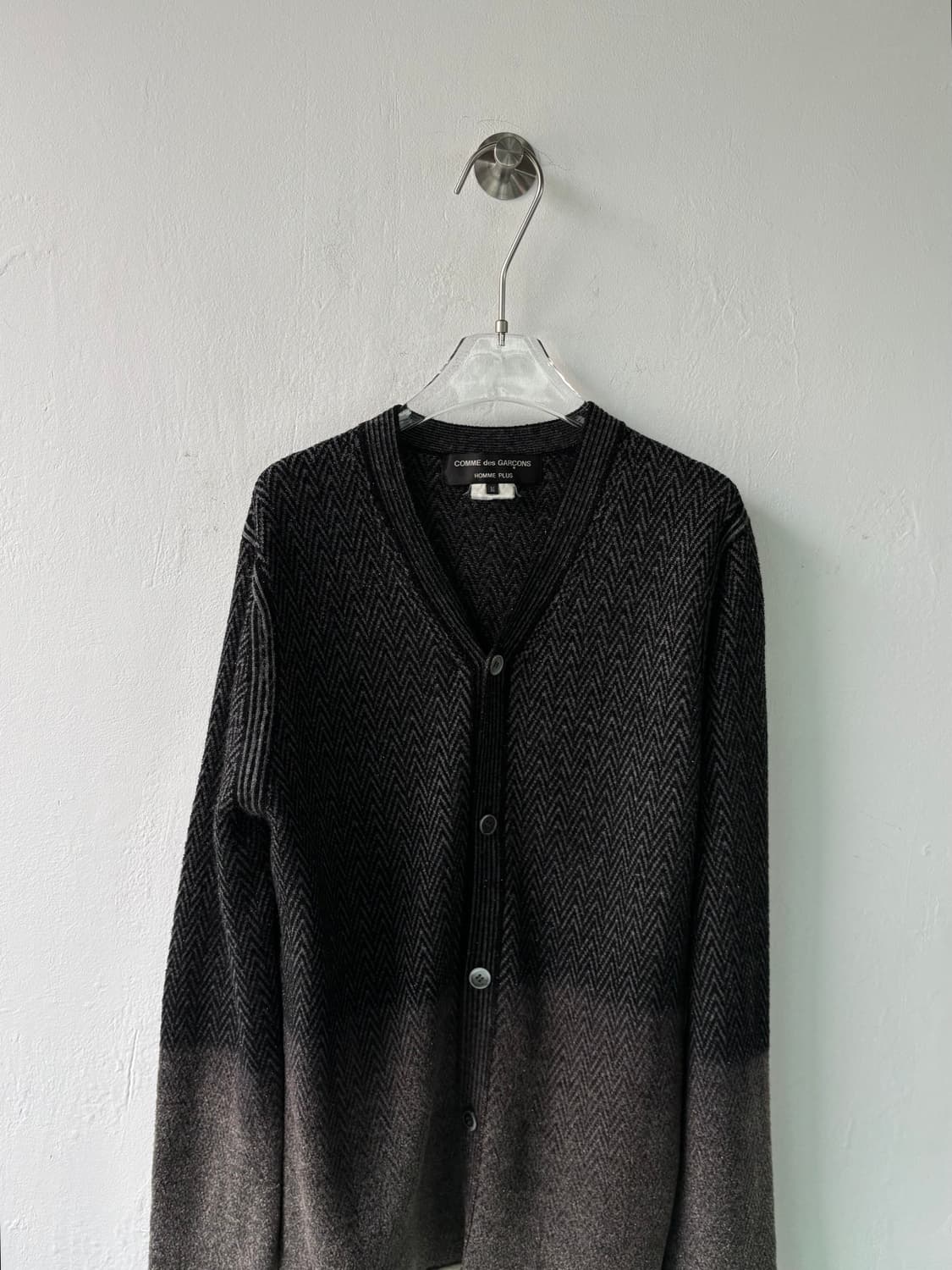 꼼데가르송 옴므 플러스 그라데이션 헤링본 가디건 상품이미지2