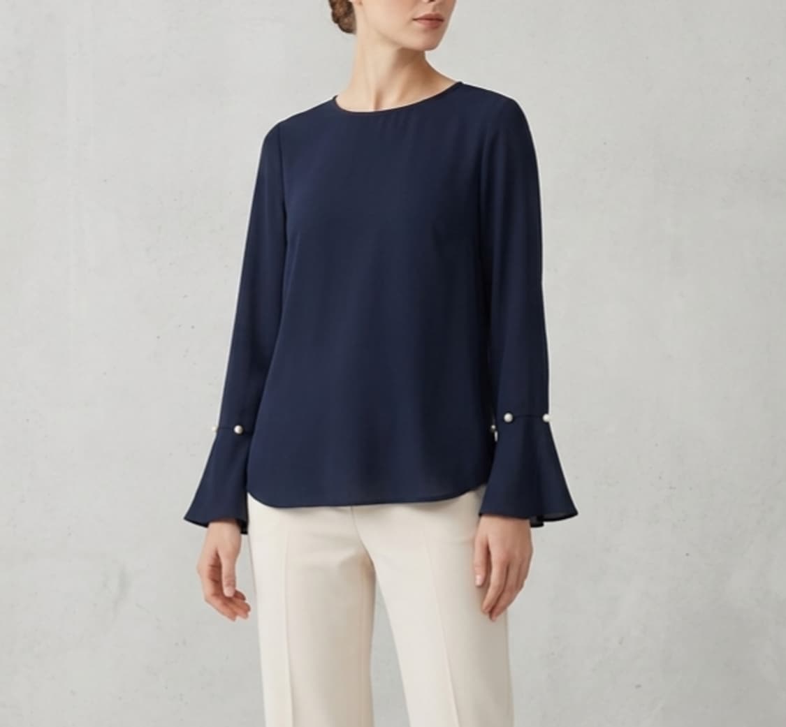 [55]ENC 진주 소매 블라우스(새상품) 상품이미지1