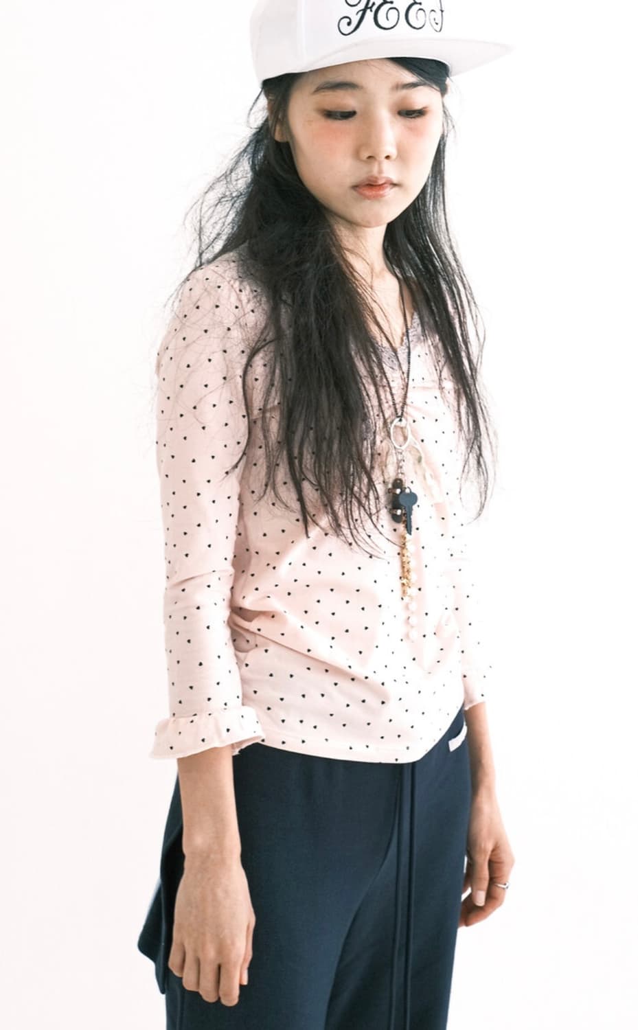 샵페어리 mini heart lace top (light pink) 상품이미지1