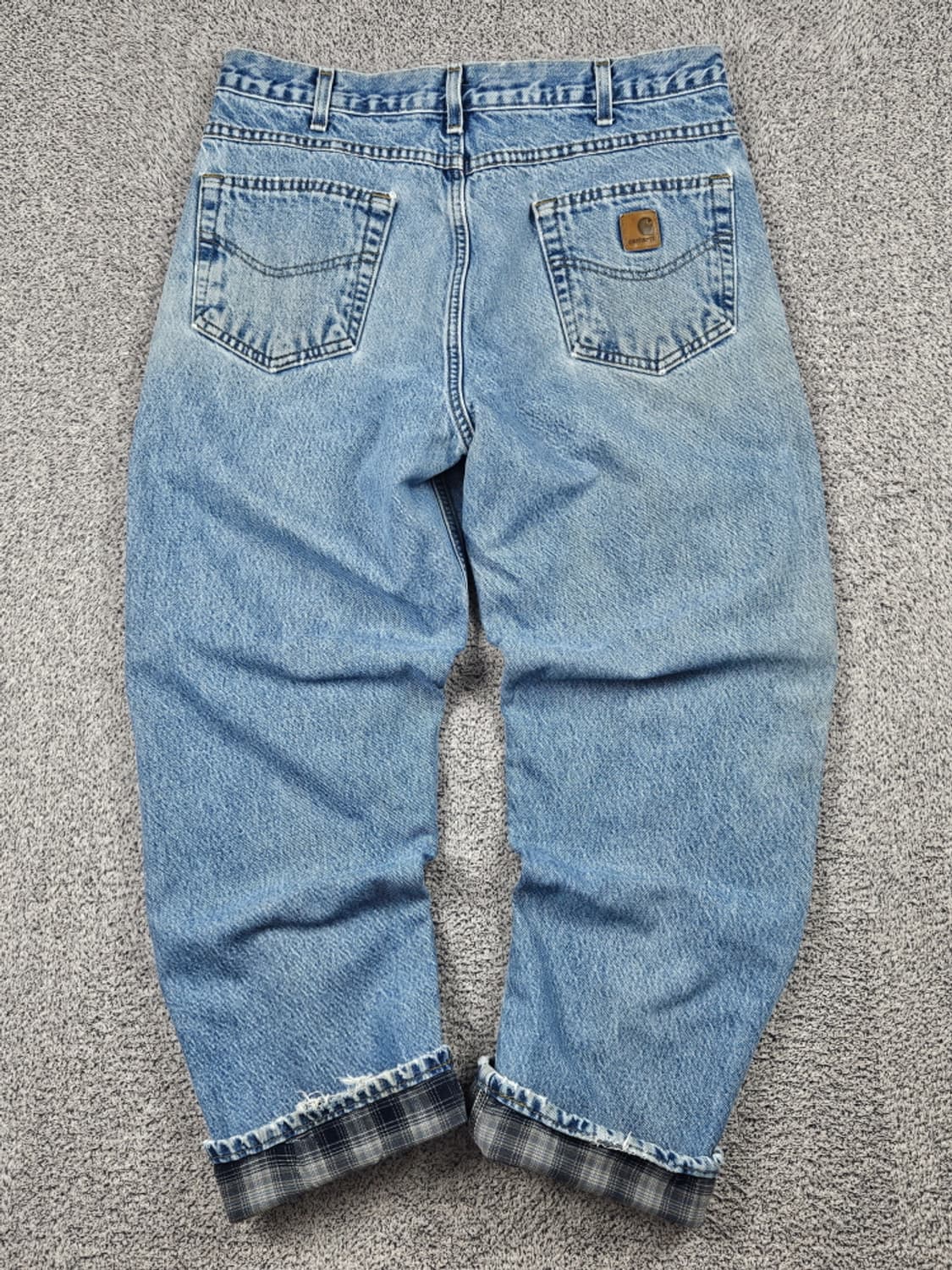 칼하트 헤비 플란넬 데님 워크 팬츠 ( 34 X 30 )/ 10376 상품이미지5