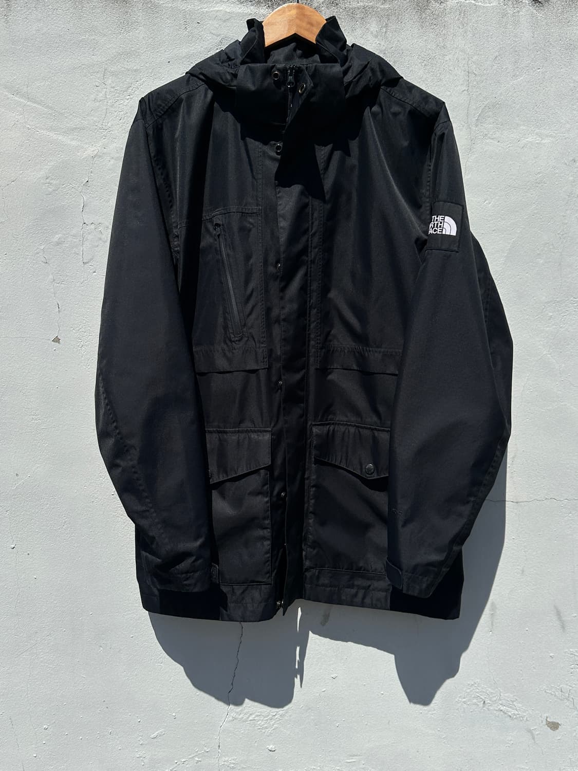 [2XL] 노스페이스 블랙 바람막이 사파리 자켓 상품이미지1