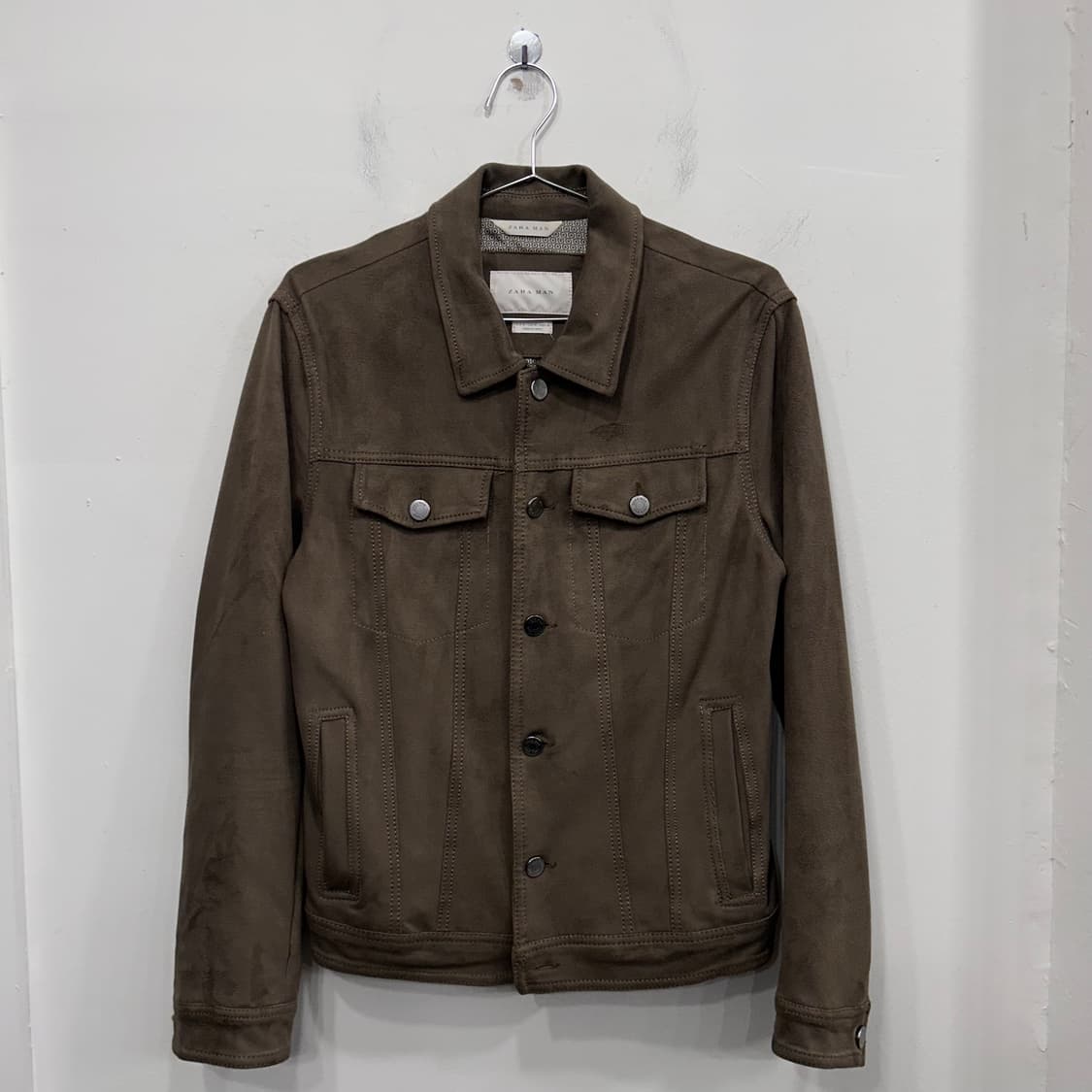 자라 맨즈 클래식 스웨이드 트러커 자켓 상품이미지2