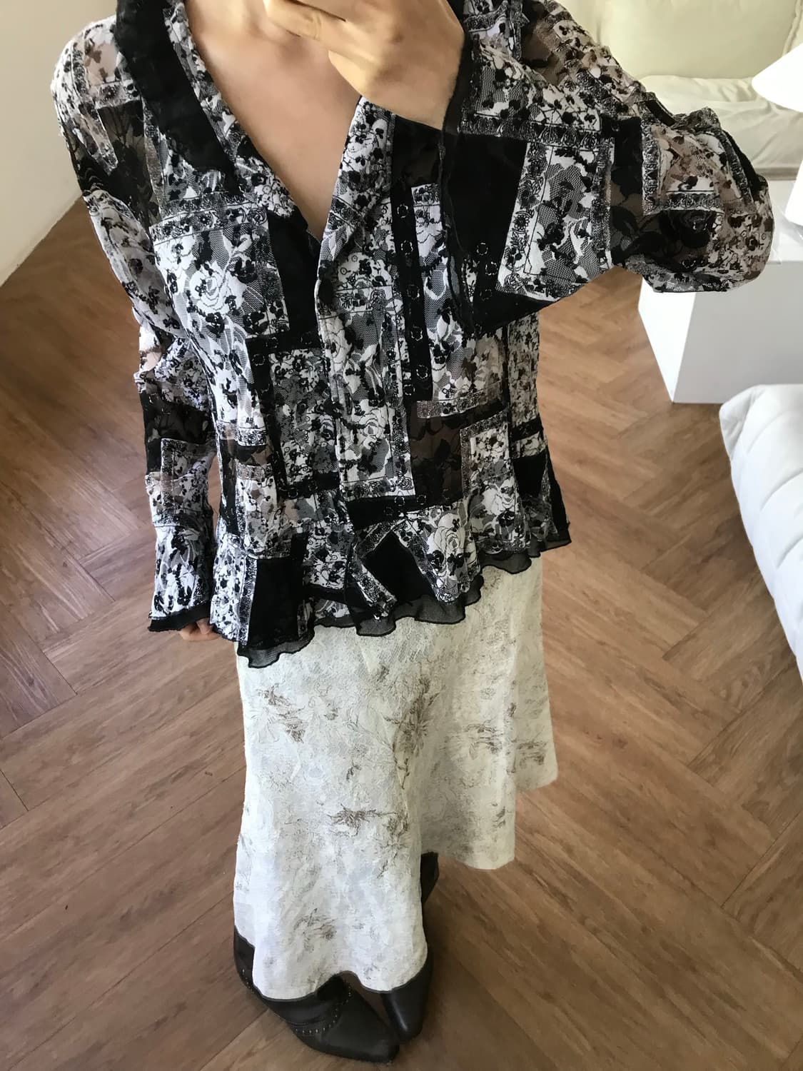 vintage pattern blouse 상품이미지5