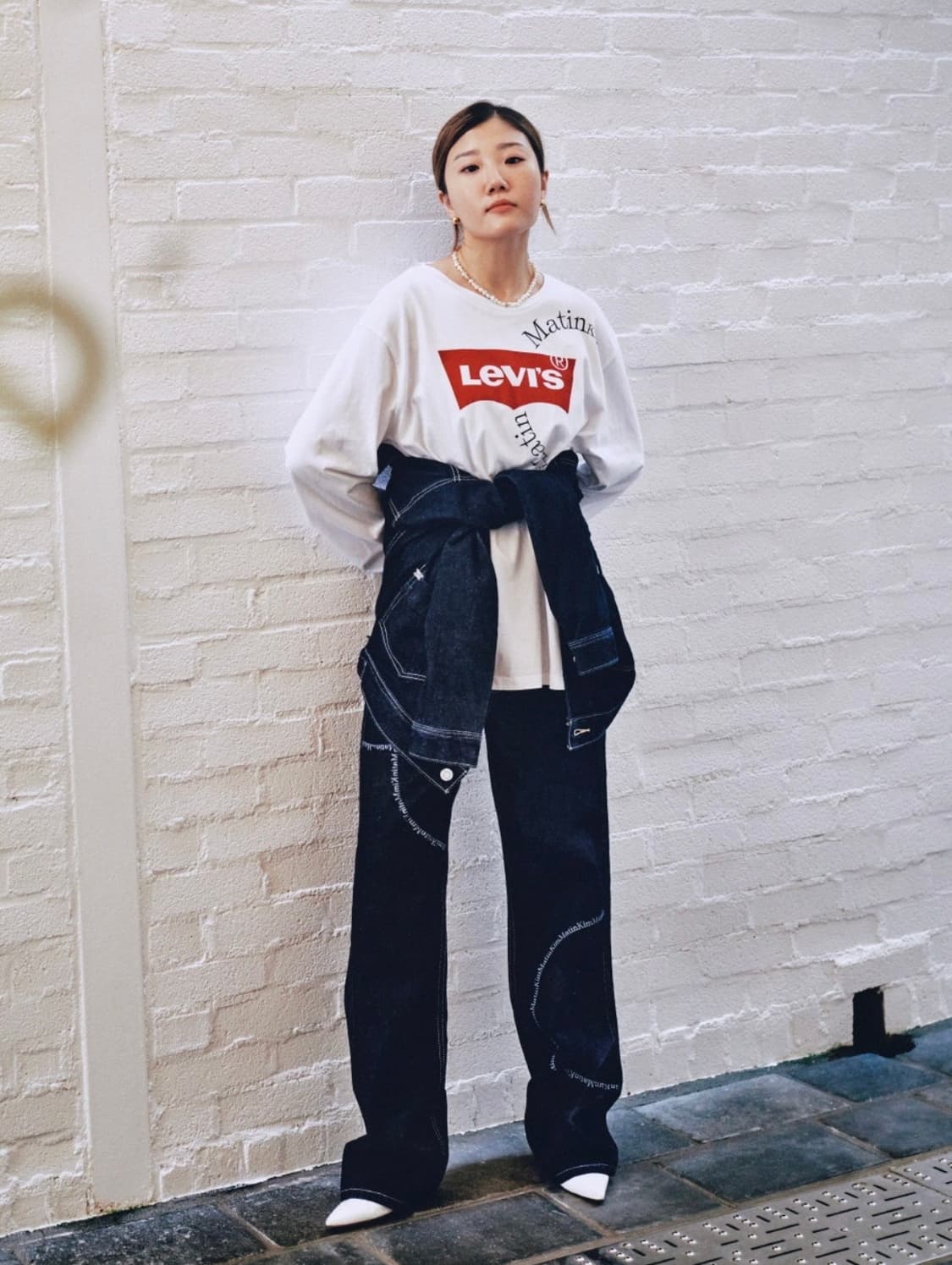 마뗑킴X리바이스 레드컬렉션 한정판 롱슬리브 상품이미지1