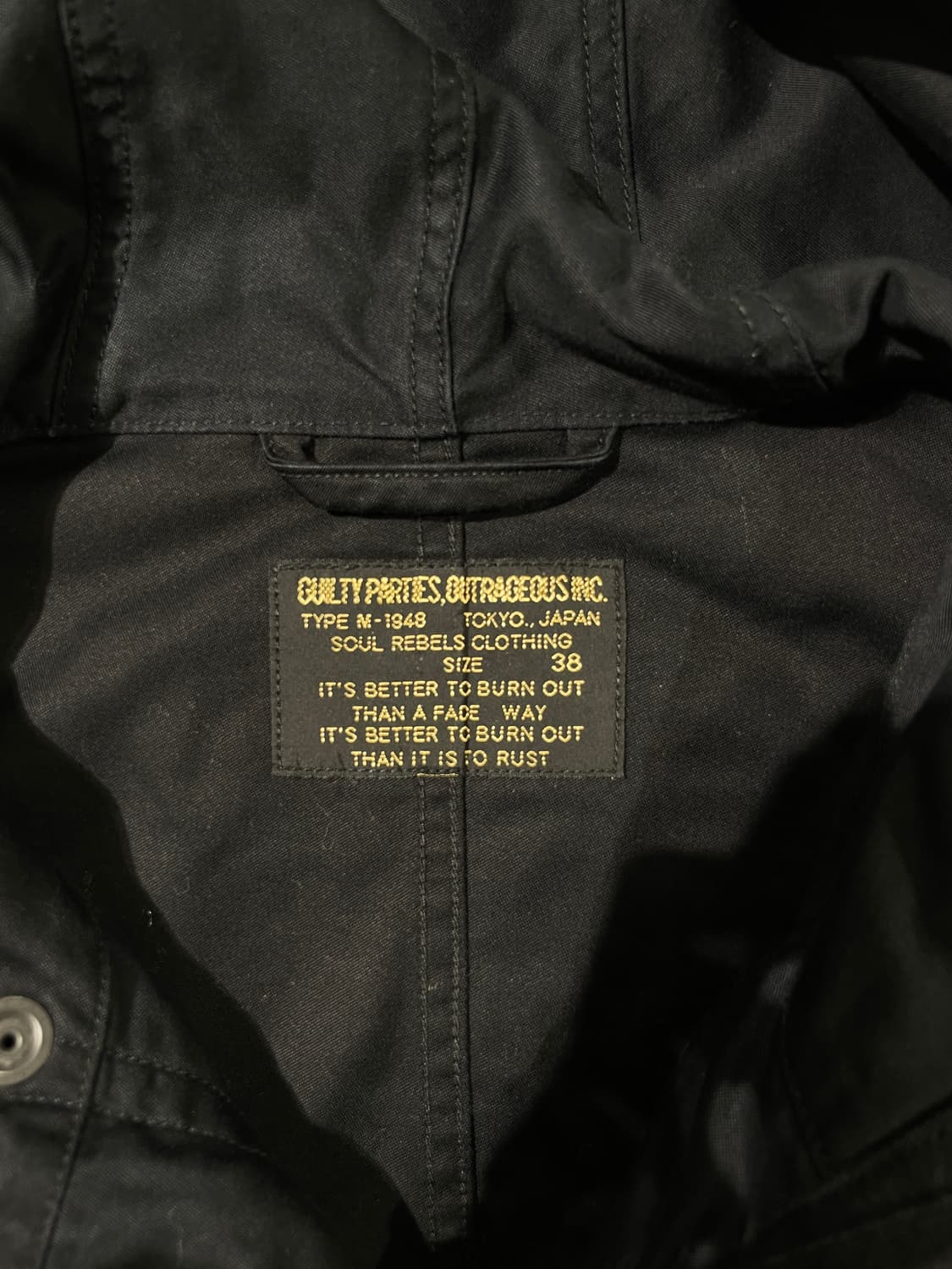 와코 마리아 블랙 M-1948 성모 마리아 후디 파카 상품이미지7