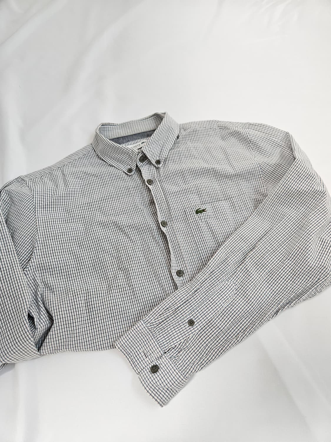 라코스테 스트레치 체크 셔츠 US L 105 상품이미지4