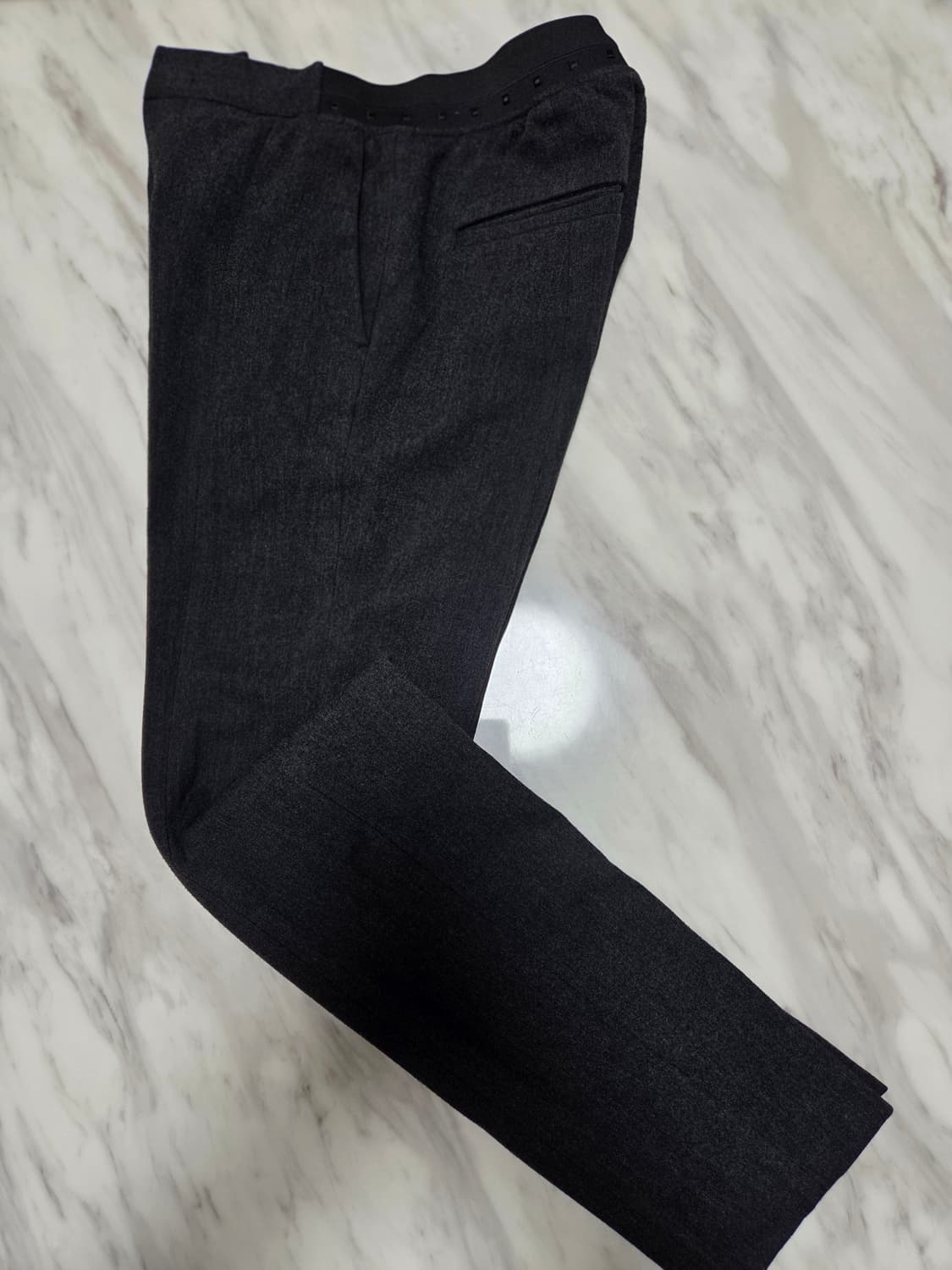 시스템옴므 차콜 그레이 밴딩 슬랙스 상품이미지3