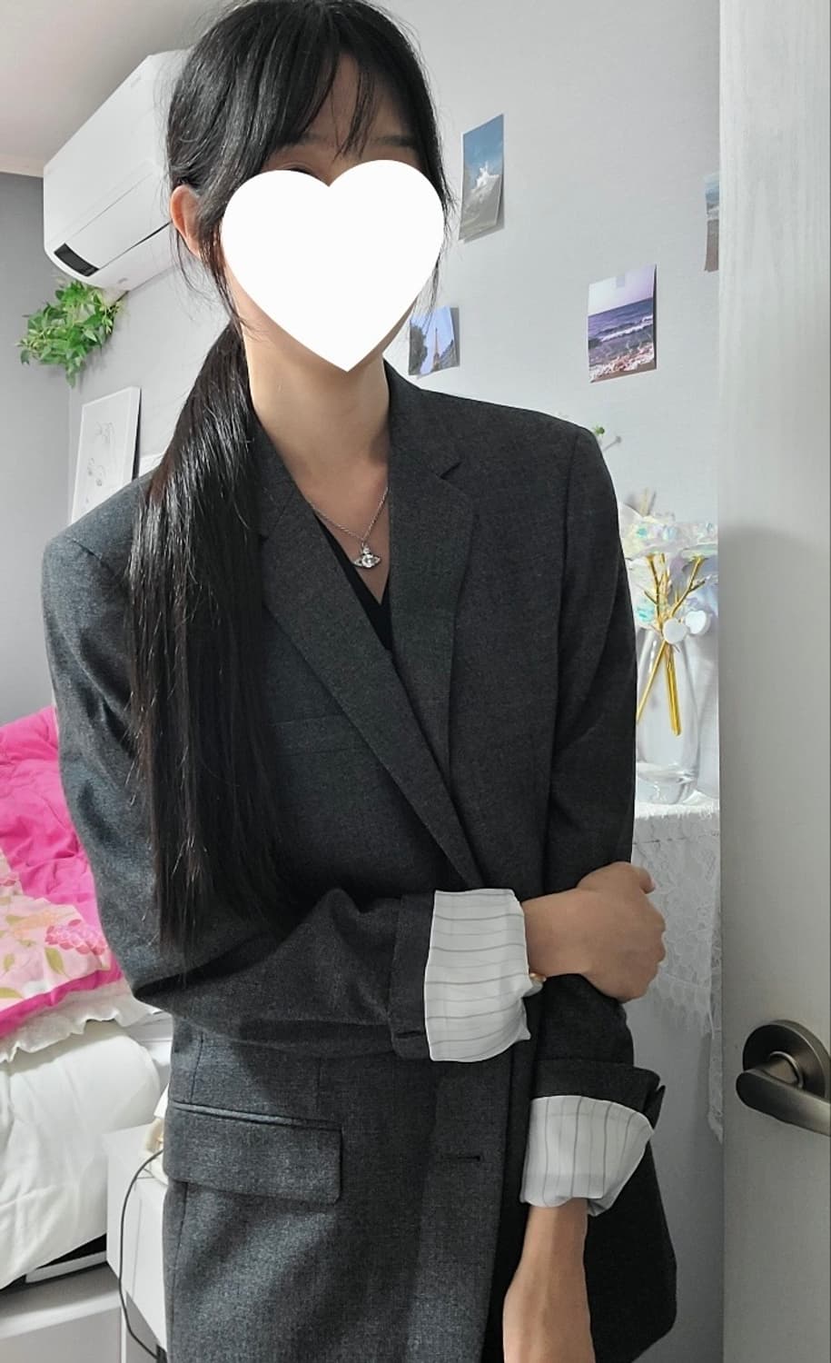 솔리드옴므 우영미 블레이저 자켓 차콜 상품이미지1