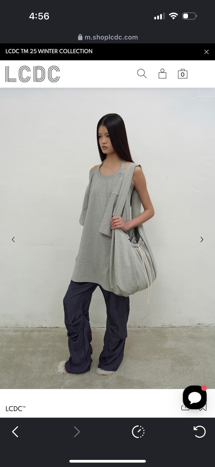 LCDC KNOT DETAIL SHOULDER BAG (GREY) 상품이미지3