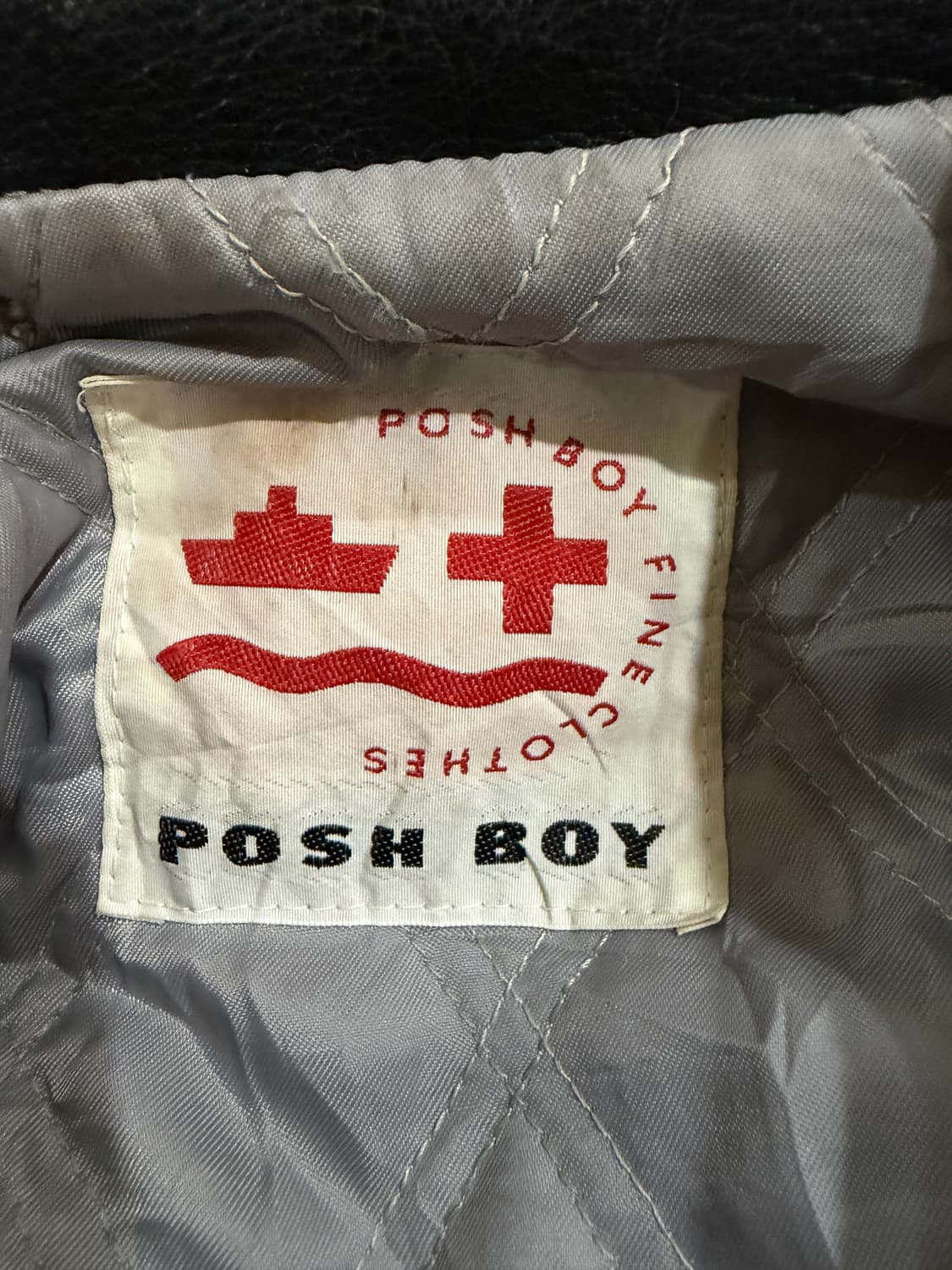 80's 포쉬보이 리얼레더 바시티 자켓 상품이미지5