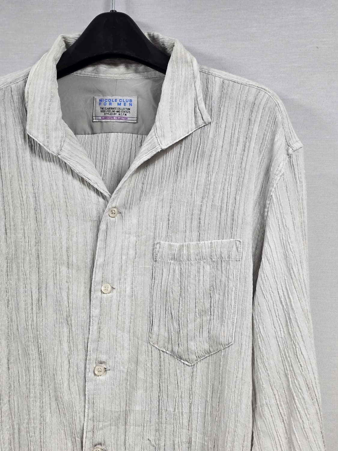 nicole club for men 니콜클럽포맨 주름 긴팔 셔츠 상품이미지3