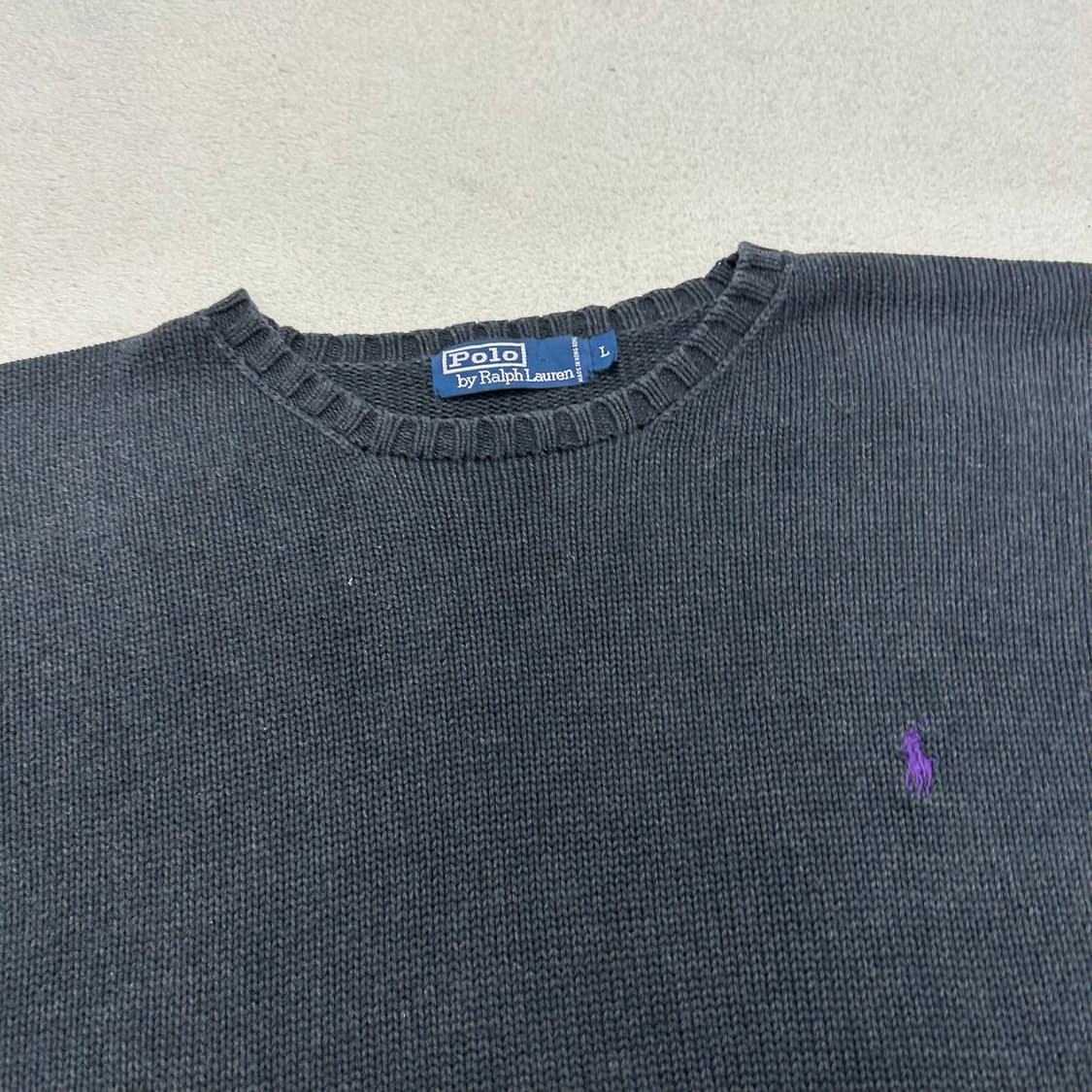 Polo charcoal knit 상품이미지5