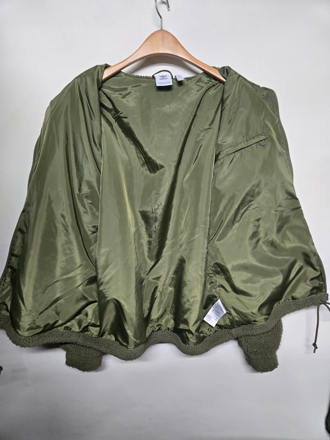 아디다스 빅 트레포일 셰르파 플리스 자켓 L 상품이미지3