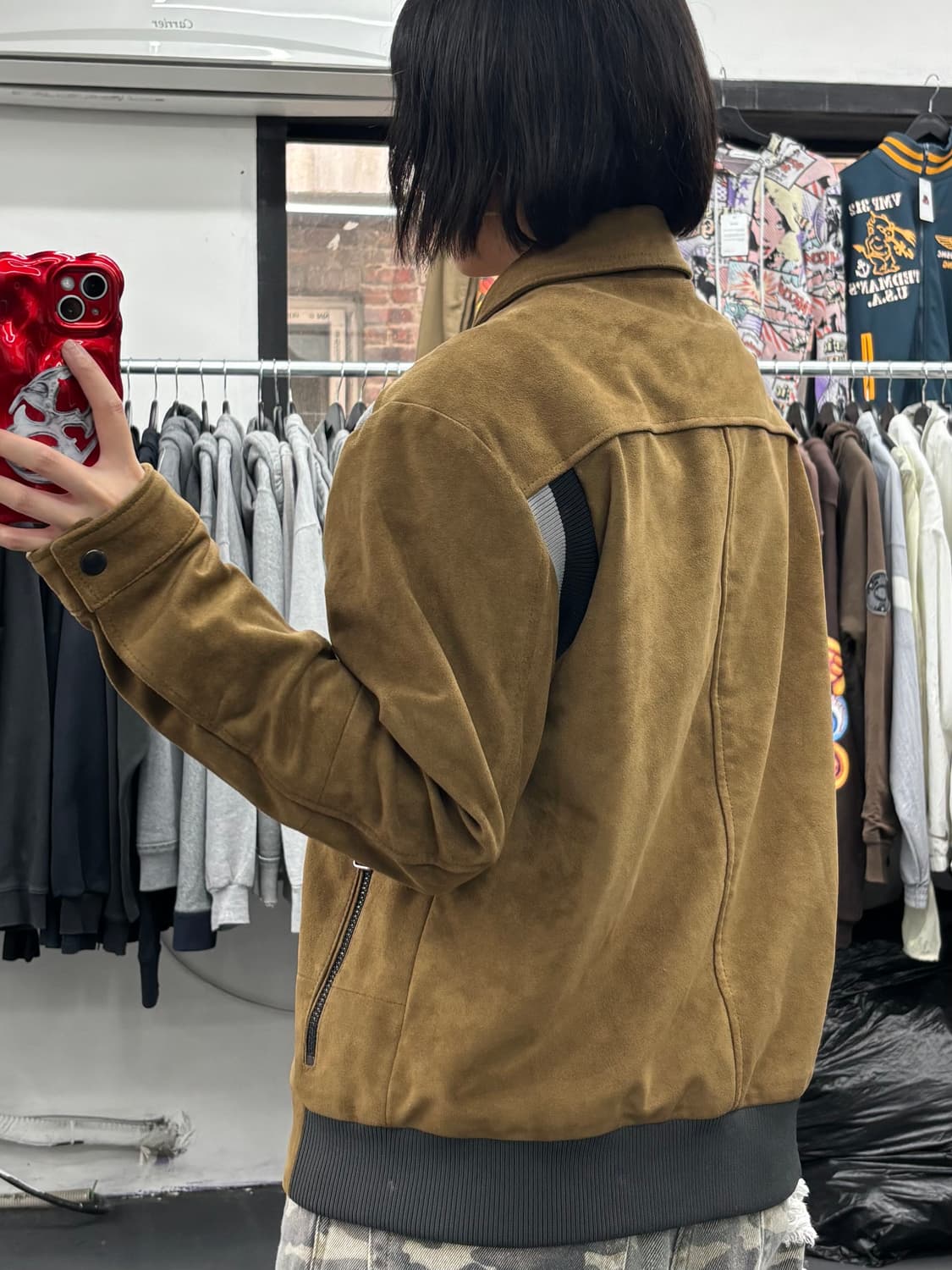 VTG 스웨이드 버튼 바시티 자켓 상품이미지5