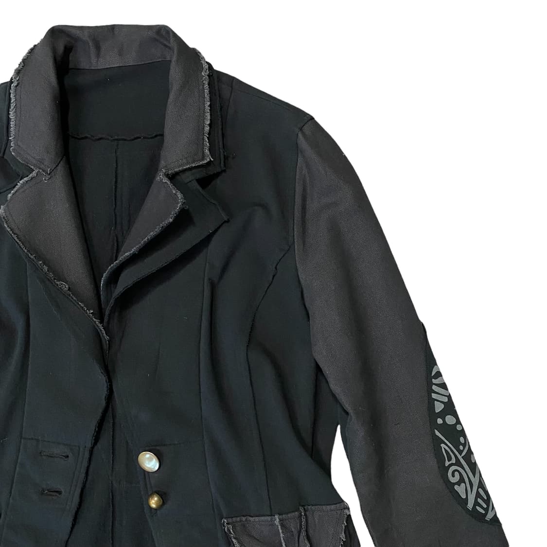 Jeune Dazur 코튼혼방 패치워크 싱글자켓 상품이미지5