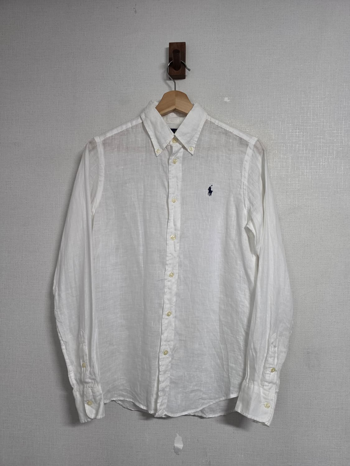 폴로 랄프로렌 화이트 린넨 셔츠 S 상품이미지1