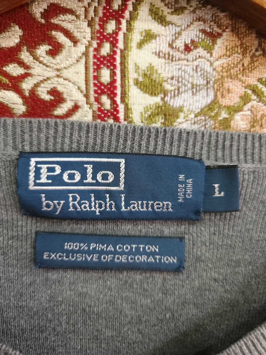 폴로 랄프로렌 그레이 브이넥 피마코튼 니트 

 상품이미지2