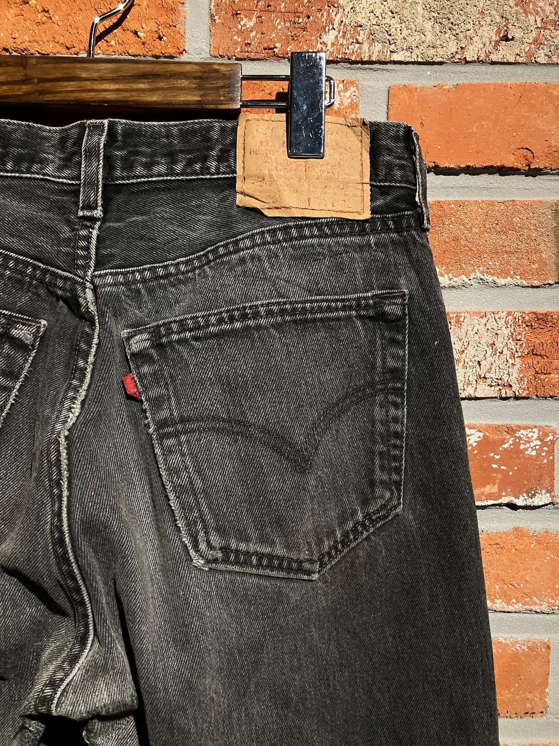 90s USA 빈티지 리바이스 501 블랙 데님 팬츠 상품이미지6