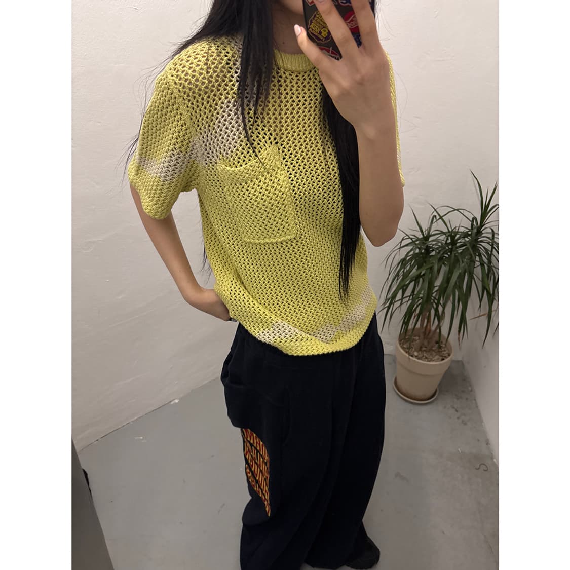 스투시 STUSSY Over Dyed Mesh Crew 상품이미지4
