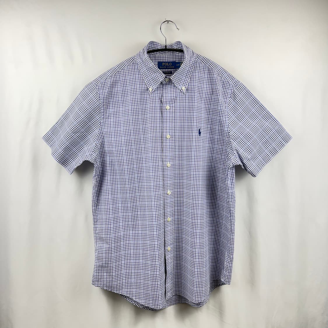 (M) 폴로 랄프로렌 신형 블루 체크 반팔 셔츠 상품이미지2