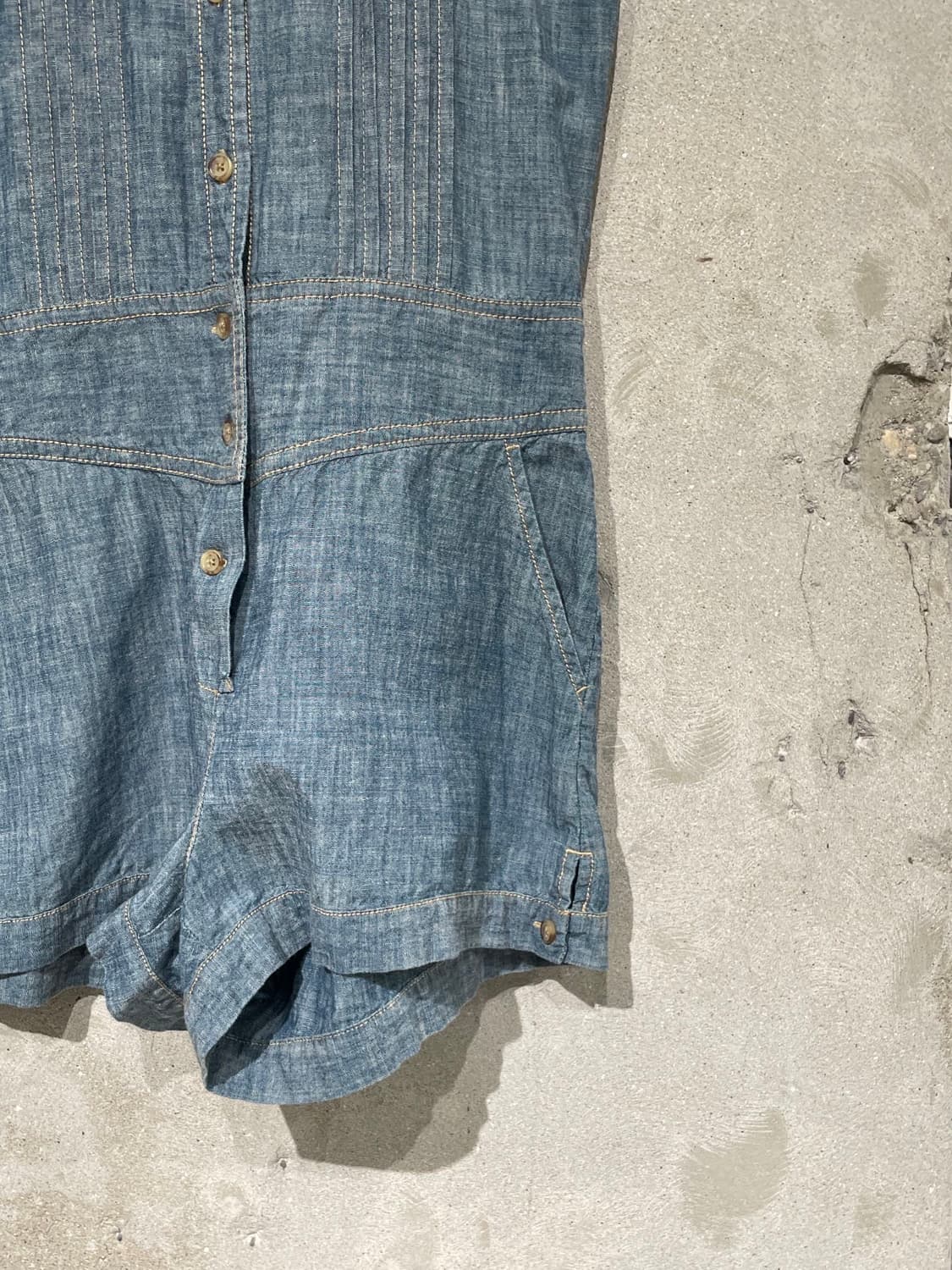 폴로 진스 연청 버튼 데님 오버롤 상품이미지5