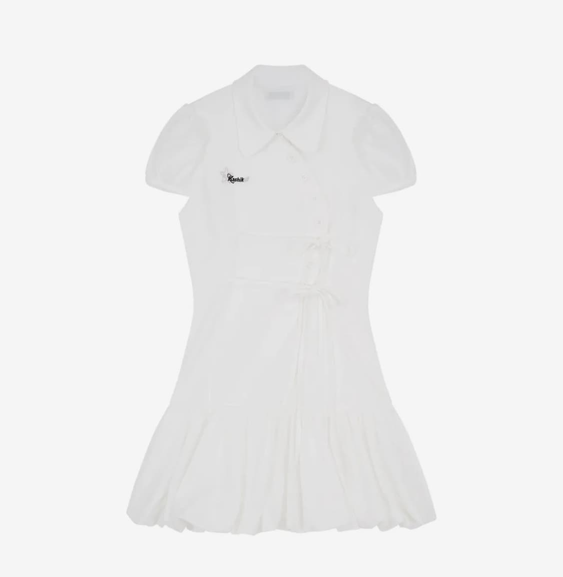 카시코 Puff Preppy Mini Dress White 상품이미지1