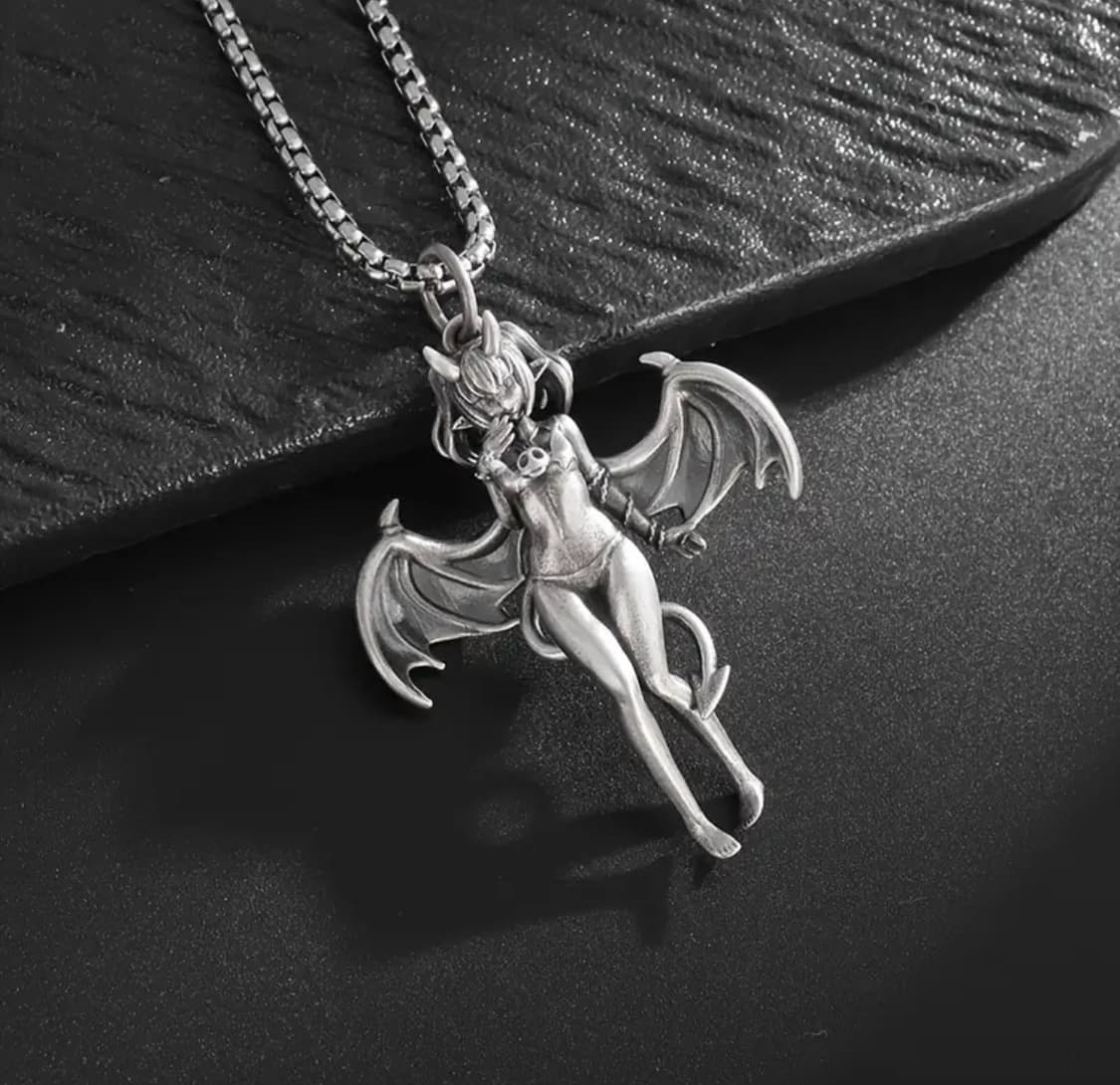 Y2k Succubus Silver Pendant <3 상품이미지2